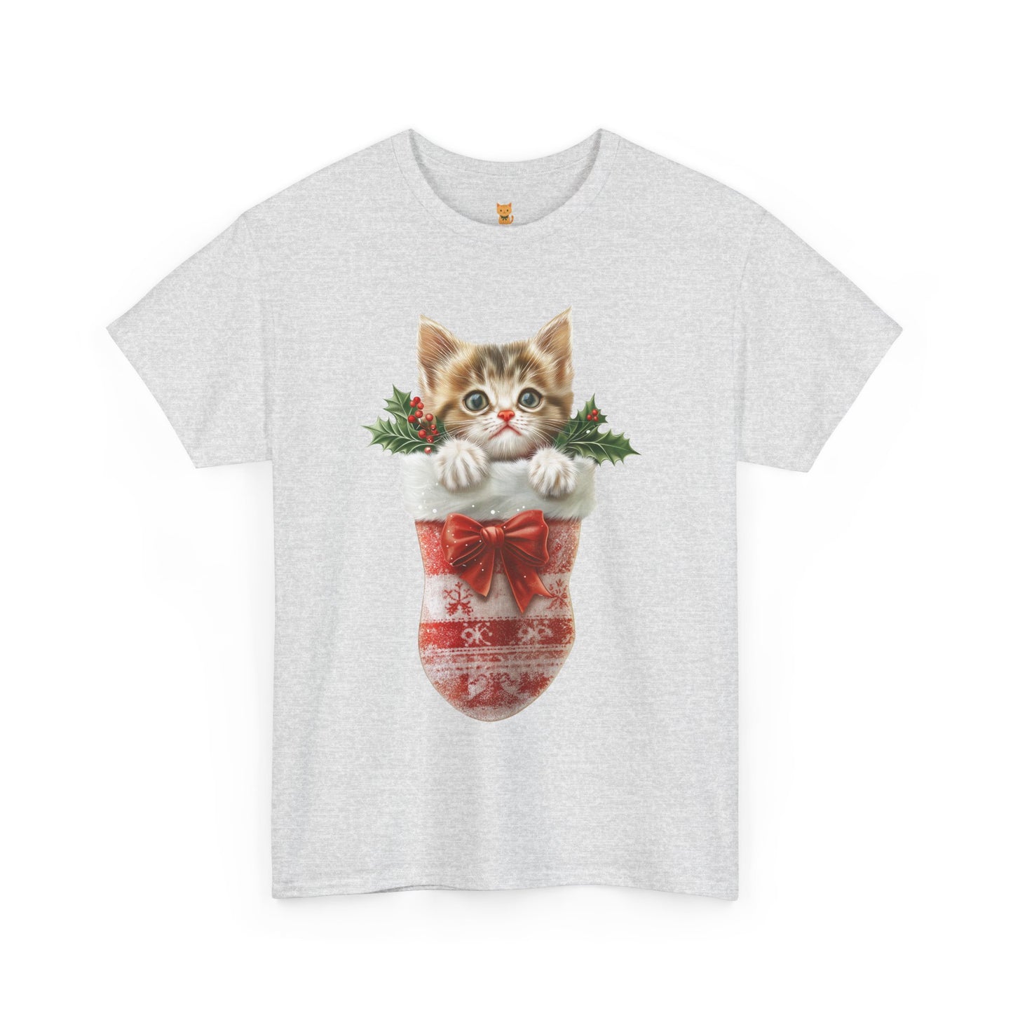 Christmas Stocking Cat T-Shirt – Adorable Festive Cat in Stocking Design